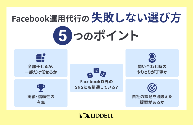 Facebook運用代行の失敗しない選び方5つのポイント