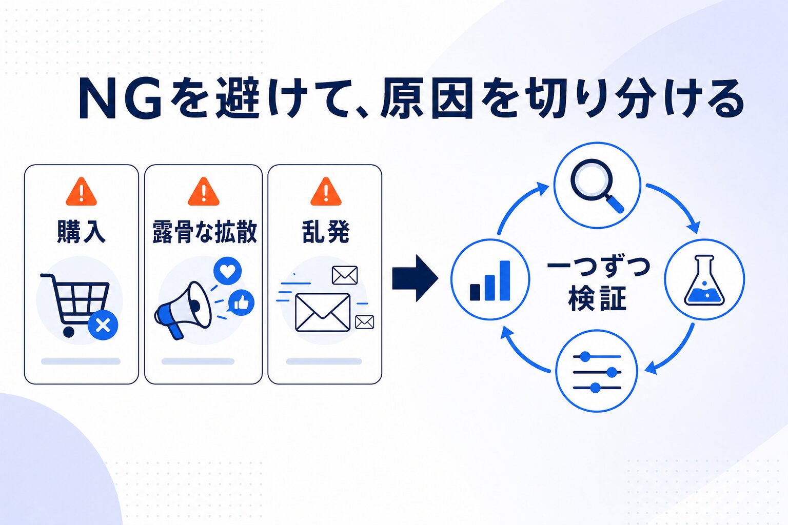 やってはいけないNGと、つまずいたときの対処法は